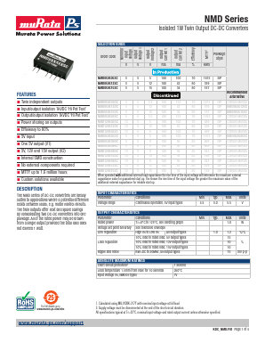 NMD050509DC Datasheet PDF Murata Manufacturing