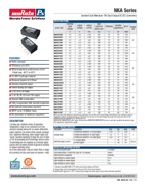 NKA0305DC Datasheet PDF Murata Manufacturing