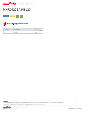 MHR0422SA108J20 Datasheet PDF Murata Manufacturing