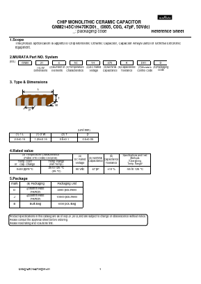 GNM2145C1H470KD01 Datasheet PDF Murata Manufacturing