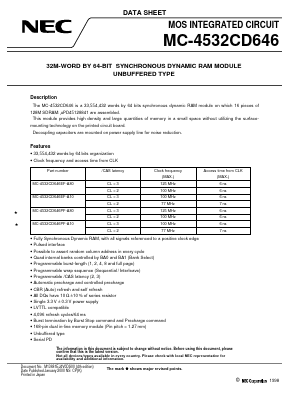 MC-4532CD646 Datasheet PDF NEC => Renesas Technology