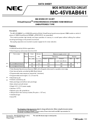 MC-45V8AB641 Datasheet PDF NEC => Renesas Technology