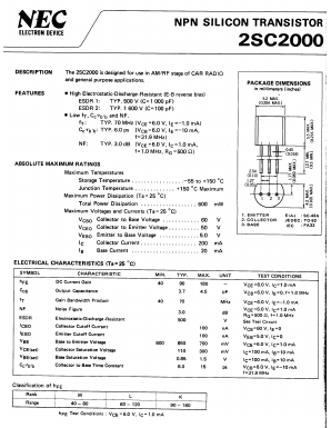 C2000 Datasheet PDF NEC => Renesas Technology