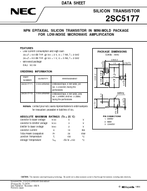 2SC5177 Datasheet PDF NEC => Renesas Technology
