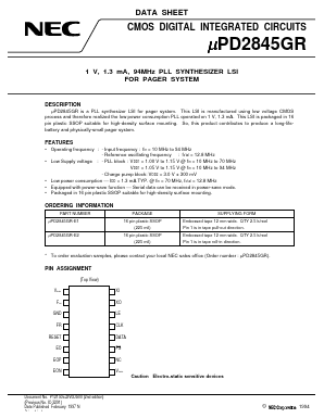 UPD2845GR-E1 Datasheet PDF NEC => Renesas Technology