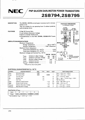 B795 Datasheet PDF NEC => Renesas Technology