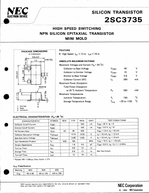 C3735 Datasheet PDF NEC => Renesas Technology