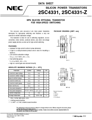 C4331 Datasheet PDF NEC => Renesas Technology