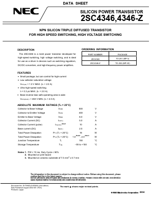 2SC4346-Z Datasheet PDF NEC => Renesas Technology