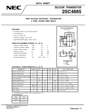 C4885 Datasheet PDF NEC => Renesas Technology