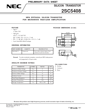 2SC5408 Datasheet PDF NEC => Renesas Technology