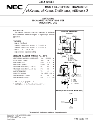 K2356 Datasheet PDF NEC => Renesas Technology