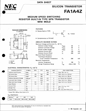 FA1A4Z Datasheet PDF NEC => Renesas Technology