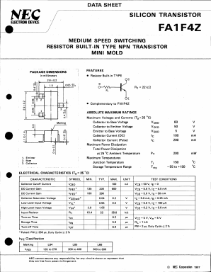 FA1F4ZL65 Datasheet PDF NEC => Renesas Technology