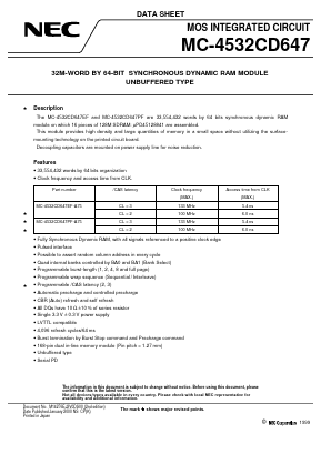 MC-4532CD647 Datasheet PDF NEC => Renesas Technology