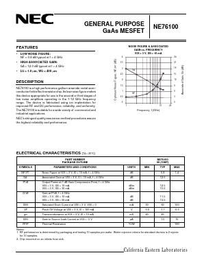 NE76100 Datasheet PDF NEC => Renesas Technology