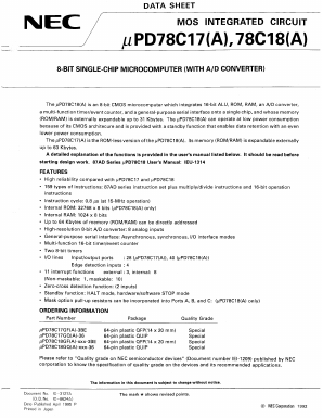 UPD78C17A Datasheet PDF NEC => Renesas Technology