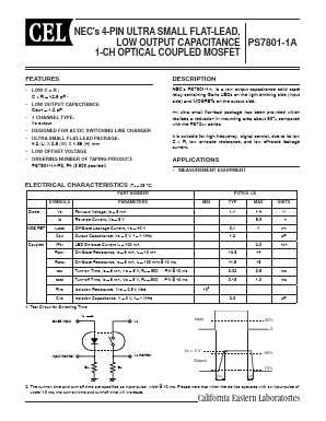 PS7801-1A-F4 Datasheet PDF NEC => Renesas Technology