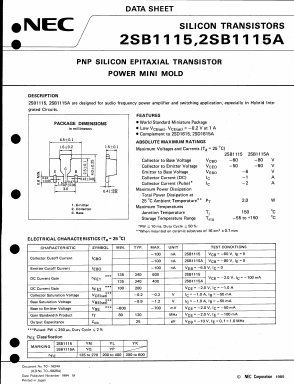 2SB1115A Datasheet PDF NEC => Renesas Technology