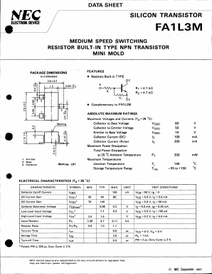 FA1L3M-T1B Datasheet PDF NEC => Renesas Technology