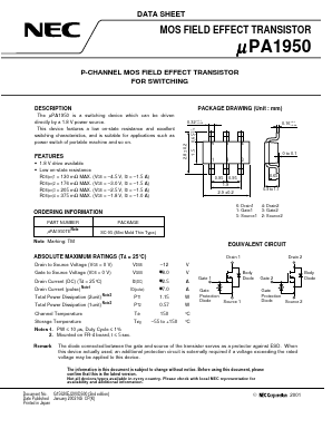 UPA1950 Datasheet PDF NEC => Renesas Technology