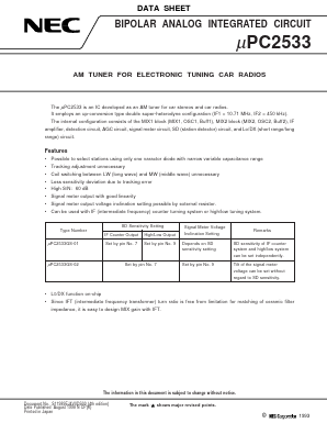 UPC2533GS Datasheet PDF NEC => Renesas Technology