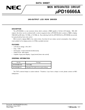 UPD16666AN-051 Datasheet PDF NEC => Renesas Technology