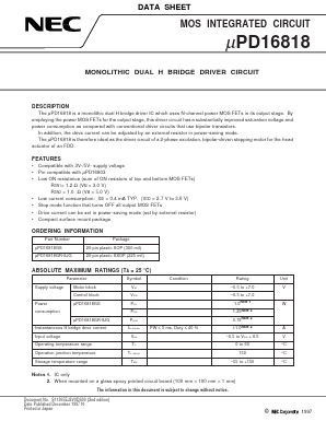 UPD16818 Datasheet PDF NEC => Renesas Technology