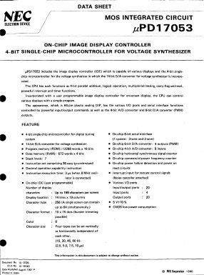 UPD17053CW Datasheet PDF NEC => Renesas Technology
