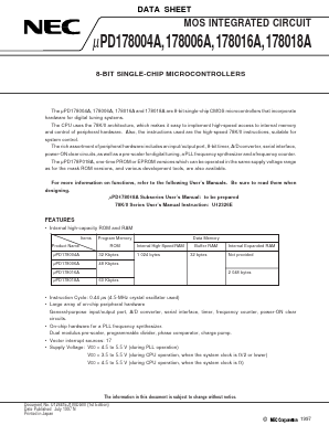 UPD178006A Datasheet PDF NEC => Renesas Technology