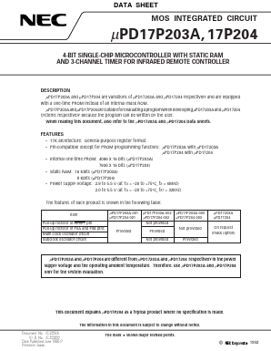 UPD17P204GC-001-3BH Datasheet PDF NEC => Renesas Technology