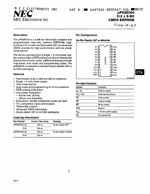 UPD28C04C-20 Datasheet PDF NEC => Renesas Technology