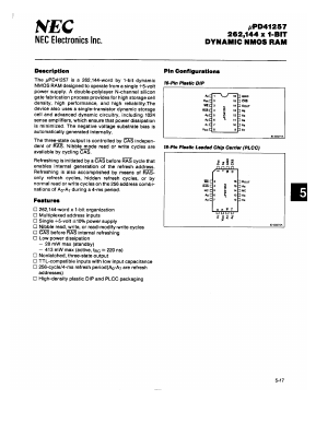 UPD41257 Datasheet PDF NEC => Renesas Technology