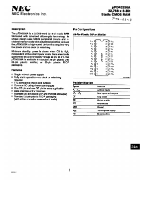 UPD43256AC-15L Datasheet PDF NEC => Renesas Technology