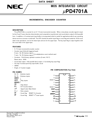 UPD4701AGT Datasheet PDF NEC => Renesas Technology