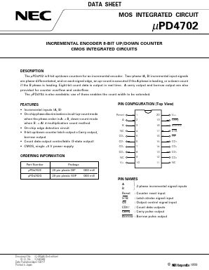 UPD4702G Datasheet PDF NEC => Renesas Technology