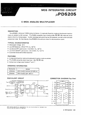 UPD5205G Datasheet PDF NEC => Renesas Technology