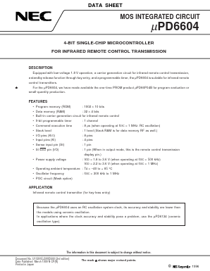 UPD6604GS-XXX-E1 Datasheet PDF NEC => Renesas Technology