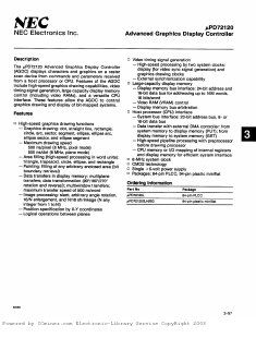 UPD72120 Datasheet PDF NEC => Renesas Technology