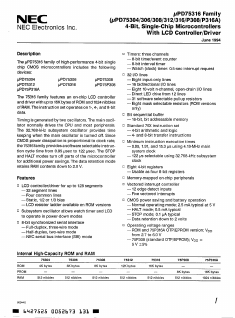UPD75304GFA-XXX-3B9 Datasheet PDF NEC => Renesas Technology