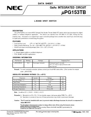 UPG153TB-E3 Datasheet PDF NEC => Renesas Technology