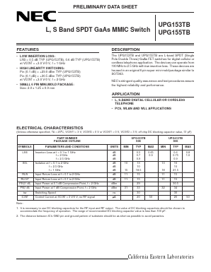 UPG155TB Datasheet PDF NEC => Renesas Technology