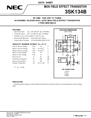 3SK134B-VM Datasheet PDF NEC => Renesas Technology
