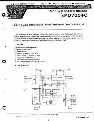 UPD7004C Datasheet PDF NEC => Renesas Technology