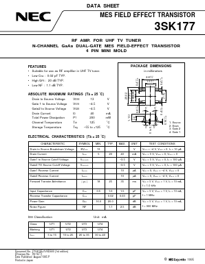 3SK177-T1 Datasheet PDF NEC => Renesas Technology