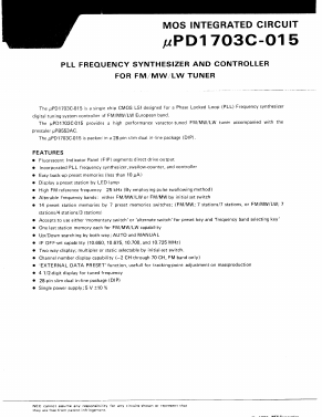 UPD1703C-015 Datasheet PDF NEC => Renesas Technology