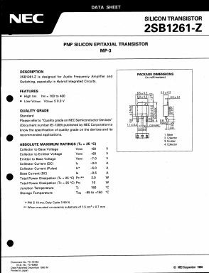 2SB1261-Z Datasheet PDF NEC => Renesas Technology