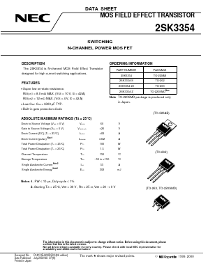 2SK3354 Datasheet PDF NEC => Renesas Technology