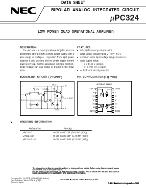 UPC324G2 Datasheet PDF NEC => Renesas Technology