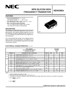 NE662M04 Datasheet PDF NEC => Renesas Technology